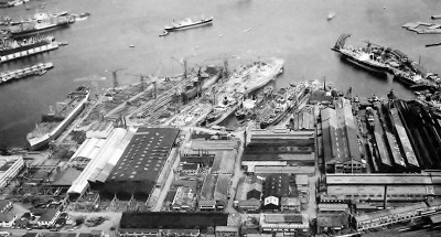 かつての横浜造船所の状景