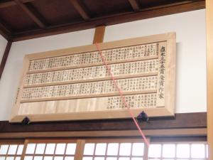 当日、平岩弓枝氏によって、直木賞受賞作家が一覧できる木製の額が除幕された